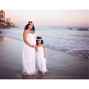 Sexy summer maternity photography props gown pregnant women clothing dresses for photo shoot pregnancy clothes bra pants fancy?Dark White? - intl  