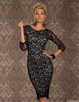 Sexy Women's Lace Bodycon Evening Dresses Party Prom Gown for Women Black - intl  