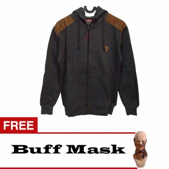 Shae Jacket Fashion, Fleece, Carlic, - Abu-abu Tua + Free Buff Mask  