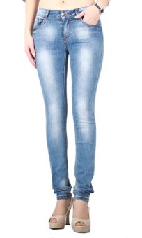 Shexiangmrs Womens Denim Stretch Distressed Skinny Jeans W212  