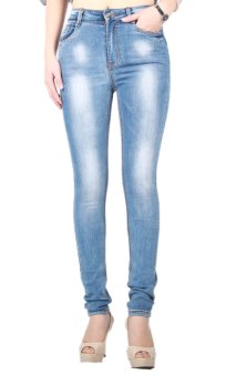 Shexiangmrs Womens Denim Stretch Distressed Skinny Jeans W220  