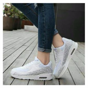 Shoes - Sepatu Kets Airmax White Cheetah  