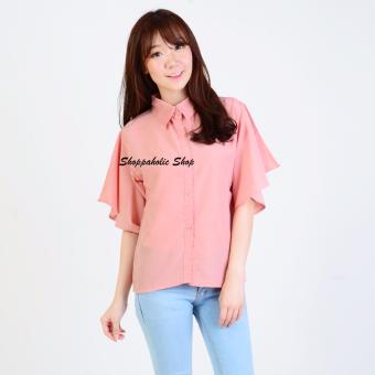 Shoppaholic Shop Kemeja Wanita Geena - Peach  