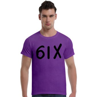 Six Drake Cotton Soft Men Short Sleeve T-Shirt (Purple)   