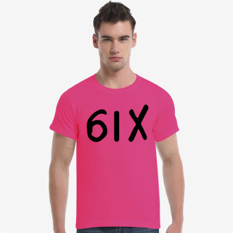 Six Drake Cotton Soft Men Short Sleeve T-Shirt (Rose)   
