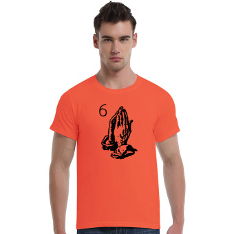 Six Drake Prince Bless Yeezus Kanye West T Shirts Men Tour Concert Sport Fitness Man T-Shirt (Orange)   