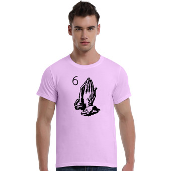 Six Drake Prince Bless Yeezus Kanye West T Shirts Men Tour Concert Sport Fitness Man T-Shirt (Pink)   