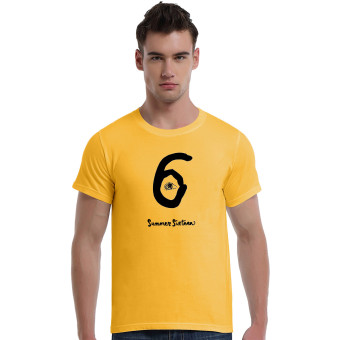 Six Drake Summer Sixteen Yeezus Kanye West T Shirts Men Tour Concert Sport Fitness Man T-Shirt (Yellow)   