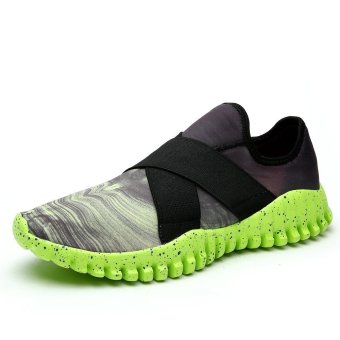 Socone Womens Comfort Slip On Walking Shoes Lightweight Fashion Sport Sneakers (Green)  