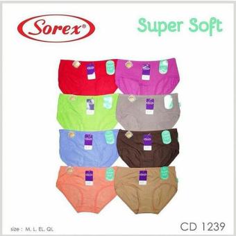 Sorex - Celana Dalam Wanita Type 1239 - Random Color - 3 Pcs  