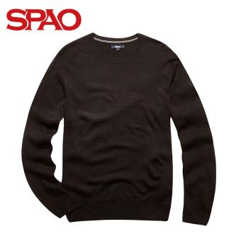 SPAO Cotton Like Round Neck Pullover SPKW611C02-19 (Black)  