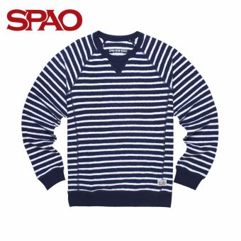 SPAO New Basic Striped Sweater SPMW612C07 (Navy)  