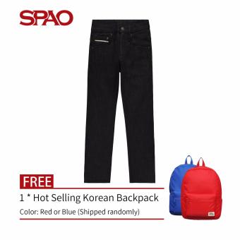SPAO Selvedge Slim Straight Jeans SPTJ637C64-19 (Black)  