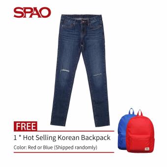 SPAO Super Skinny Jeans, High Rise, Destroyed SPTJ548G21-57 (D/Indigo)  