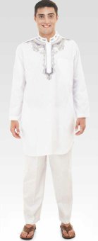 Spiccato SP 111.12 Gamis Setelan Moeslim Wear Bahan Cotton Twill (Putih)  