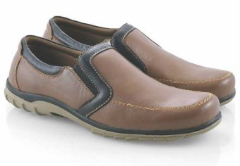 Spiccato SP 503.03 Sepatu Loafer Bisa Formal Pria - Bahan Leather - Elegan Dan Nyaman Di Pakai - Coklat Kombinasi  