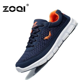 Sports Shoes Spring and Summer Net Shoes ZOQI Breathable Men 's Casual Shoes Student Running Shoes Travel Shoes(Blue) - intl  