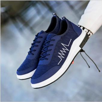 Spring Wild Canvas Shoes Men's Casual Shoes Korean Sports Shoes (Blue) - intl  