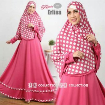 SR Collection Women's Muslim Busui Friendly 2in1 Erlina - Pink  