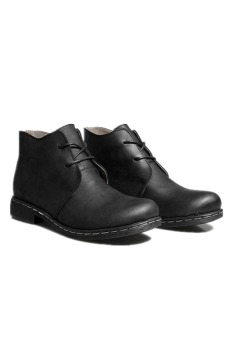 SRZ Beckham Same Paragraph New Design Leather Male Martin Boots (Black) - intl  