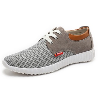 SRZ New Style Men's Casual Shoes Breathable Mesh Shoes&Fashion Hollow Shoes(Grey) - Intl  