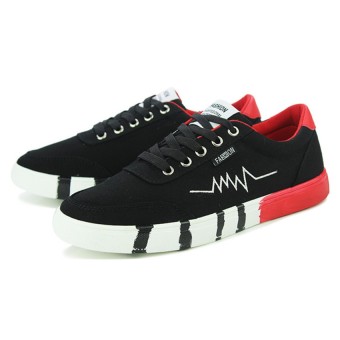 SRZ New Syle Men's Fashion Breathable Casual Shoes(Black&Red) - intl  