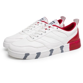 SRZ New Syle Men's Fashion Breathable Casual Shoes(White&Red) - intl  