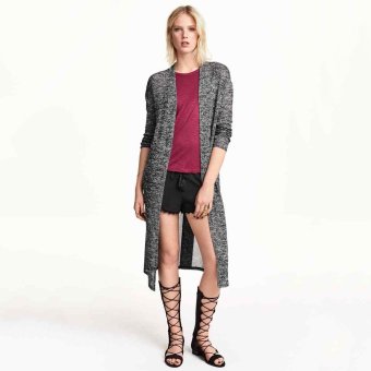 Stylish Collarless Long Sleeve Women's Cardigan - intl  