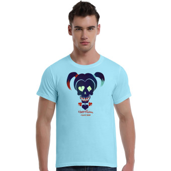 Suicide Squad Harley Quinn Cotton Soft Men Short T-Shirt (Powder Blue)   