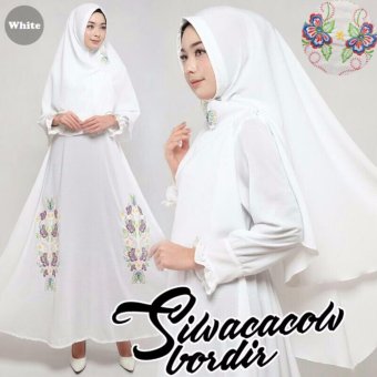 Suki Dress Syari'I Siwacacow Bordir - White  