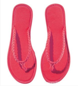 Summer Canvas Beach Slippers Flip Flops Sandals Watermelon Red  