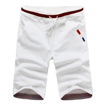 Summer Casual Fashion Men's Beach Shorts Men Loose Sport Shorts(White) - Intl  
