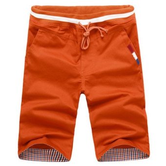 Summer Casual Fashion Men's Beach Shorts Men Loose Sport Shorts(Orange) - Intl  