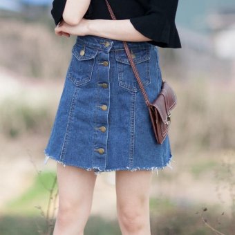 Summer Fashion Women Girls High Waist Denim Short Skirt Package Hip - intl  