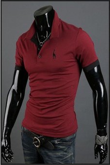 Summer Mens Solid Polo Ralph Shirt Camisa Masculina Man Designer Casual Blusas Tops Tees Dark Red  