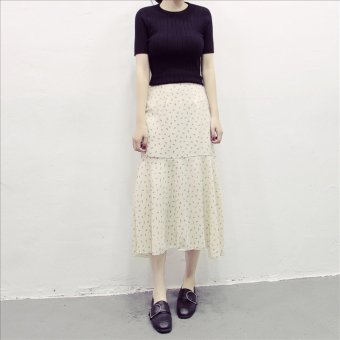 summer polka dots skirts flounced chiffon Full Skirt female - intl  