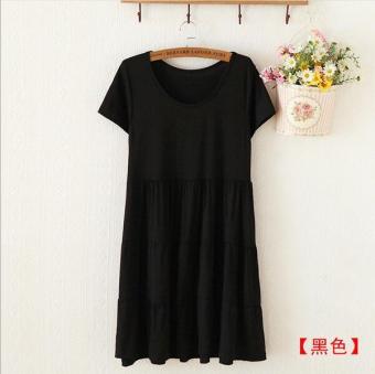 Summer Style pregnant women Dress 2017 Mini Loose Modal Casua dress(black) - intl  
