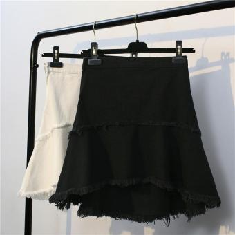 Summer Women Loose Waist Half Body Pack Hip Skirt(black) - intl  