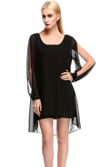 Sunweb Fashion Women's Casual Loose Dress ( Black )  