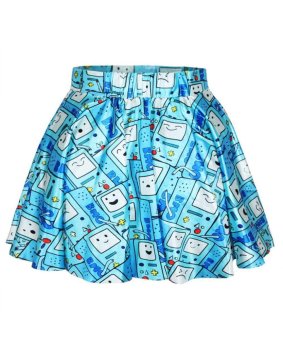 SuperCart Fashion Women Girl's Pattern Print Elastic Waist Skirt Dress - intl  