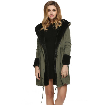 SuperCart Women Faux Fur Coat (Amy Green) - Intl  