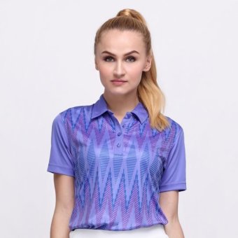 Svingolf Tenun Polo Baju Golf (Violet / Dusk Purple) Women  