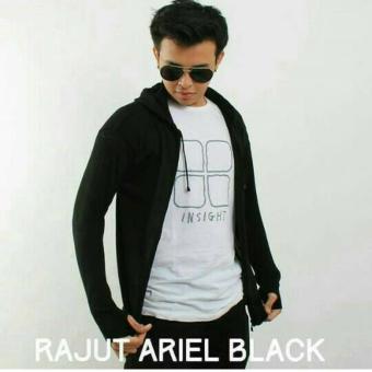 Sweater Pria Rajut Ariel Finger -Black  