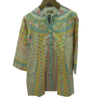 Syukron Blouse Batik Wanita - Hijau-Kuning  