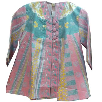 Syukron Blouse Batik Wanita Peplum - Pink  