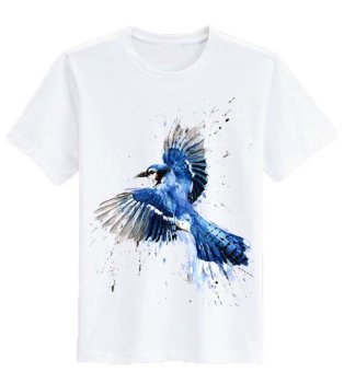 Sz Graphics Bird Freeze T Shirt Pria Kaos Pria T Shirt Fashion Pria -Putih  