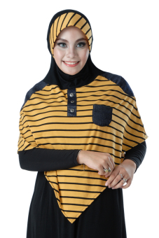 TAAJ KR 22 Jilbab Stripe Saku - Kuning  