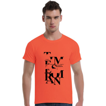 Tanley Morison Since 1931 Cotton Soft Men Short T-Shirt (Orange)   