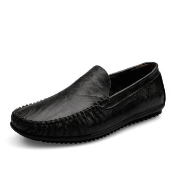 Tauntte Plus Size Genuine Leather Loafer Breathable Casual Men Cow Leather Shoes Korean Anti-Odor Driving Shoes - intl  
