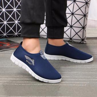 TF Men's casual sports shoes Flat shoes Outdoor sports fitness Running Fashion Sneakers (Blue) - intl  